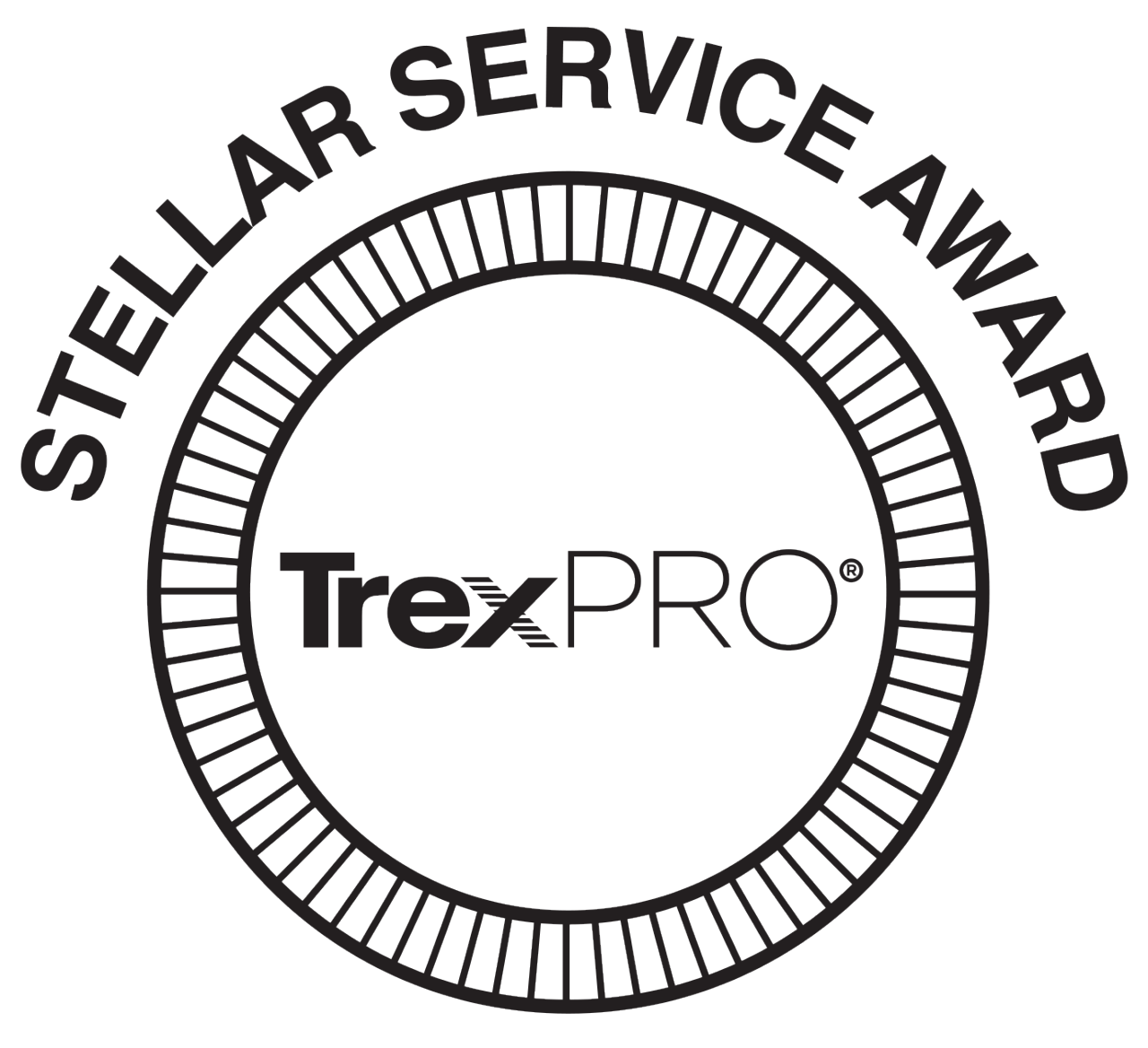 A Trex Stellar Service Award Seal.